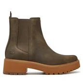 Botki damskie - Botki Timberland Carnaby Cool Mid Chelsea Boot TB0A2CZQET41 Brązowy - miniaturka - grafika 1