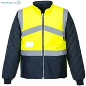 Odzież robocza - PORTWEST S769 DWUSTRONNA KURTKA OSTRZEGAWCZA KONTRASTOWA; ŻÓŁTY/GRANATOWY - miniaturka - grafika 1