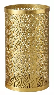 Lampion Dekoracyjny Złoty Metalowy 23 cm - Świeczniki - miniaturka - grafika 1