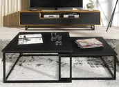Ławy i stoliki kawowe - Stolik Kawowy 2w1 Loft ONE FURNITURE Laminat Czarny - miniaturka - grafika 1