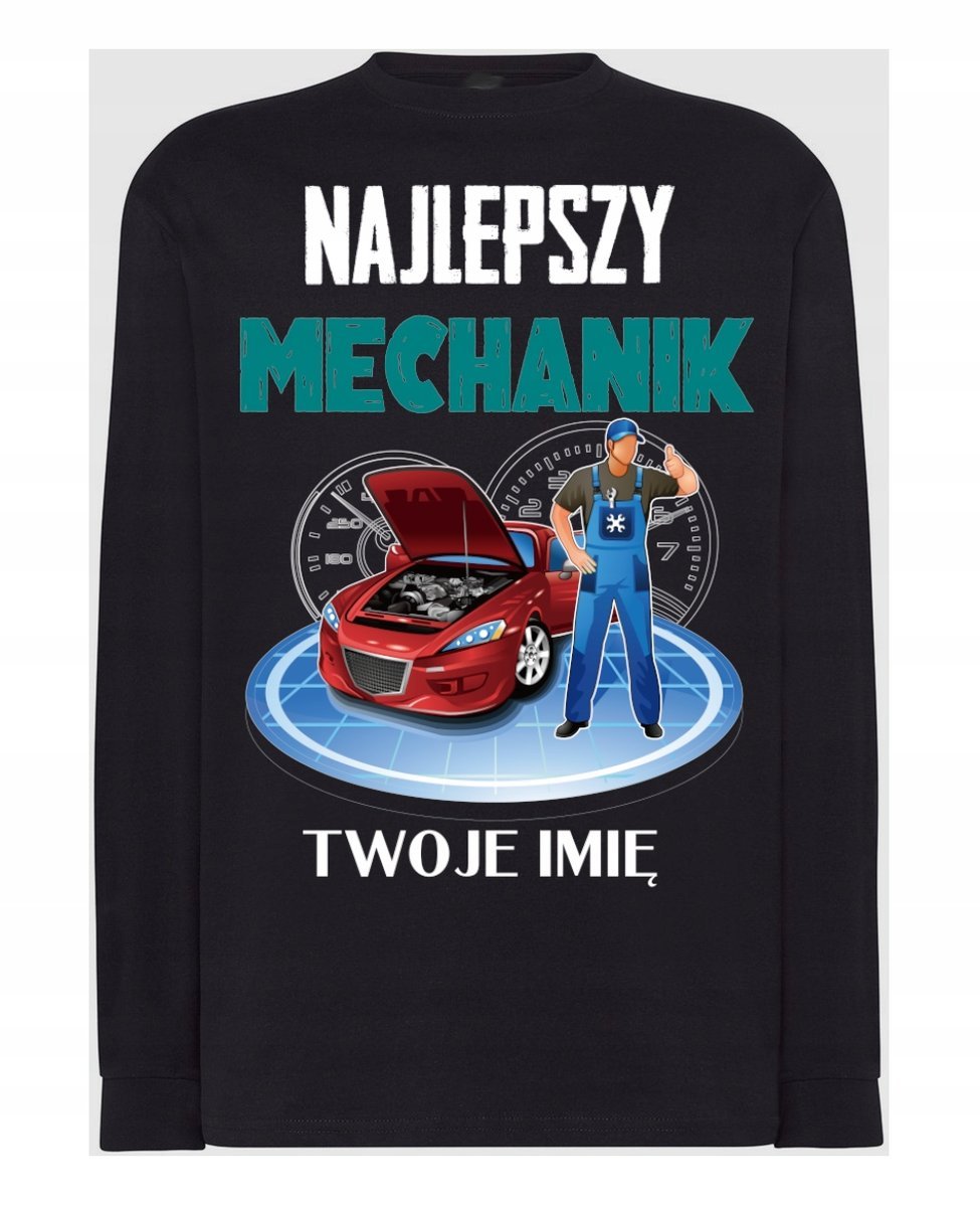 Longsleeve Najlepszy Mechanik Imię 5XL