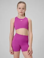 Biustonosze dla dziewczynek - 4F Stanik sportowy bezszwowy dziewczęcy - różowy 164 (13-14 lat) - miniaturka - grafika 1