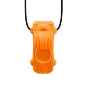 Gryzaki dla dzieci - Gryzak ARK Terapeutyczny Logopedyczny Naszyjnik w kształcie Auta Pomarańczowy -Twardy - miniaturka - grafika 1