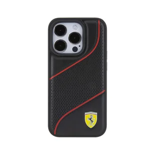 Ferrari FEHCP15LPWAK iPhone 15 Pro 6.1" czarny/black hardcase Perforated Waves Metal Logo - Etui i futerały do telefonów - miniaturka - grafika 11