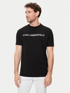 Koszulki męskie - KARL LAGERFELD T-Shirt 755053 542221 Czarny Regular Fit - miniaturka - grafika 1