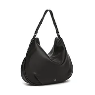 Torebki damskie - Abbacino Skórzana torba na ramię, czarny - miniaturka - grafika 1