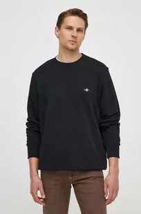 Gant bluza męska kolor czarny z aplikacją - Bluzy męskie - miniaturka - grafika 1