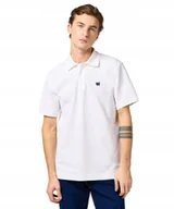 Koszulki męskie - Koszulka Wrangler POLO SHIRT 112362386 Bright White XXL - miniaturka - grafika 1