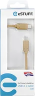 Kable USB - Kabel USB eSTUFF Kabel USB C USB C 3.1 ES84050-1M-GOLD - miniaturka - grafika 1