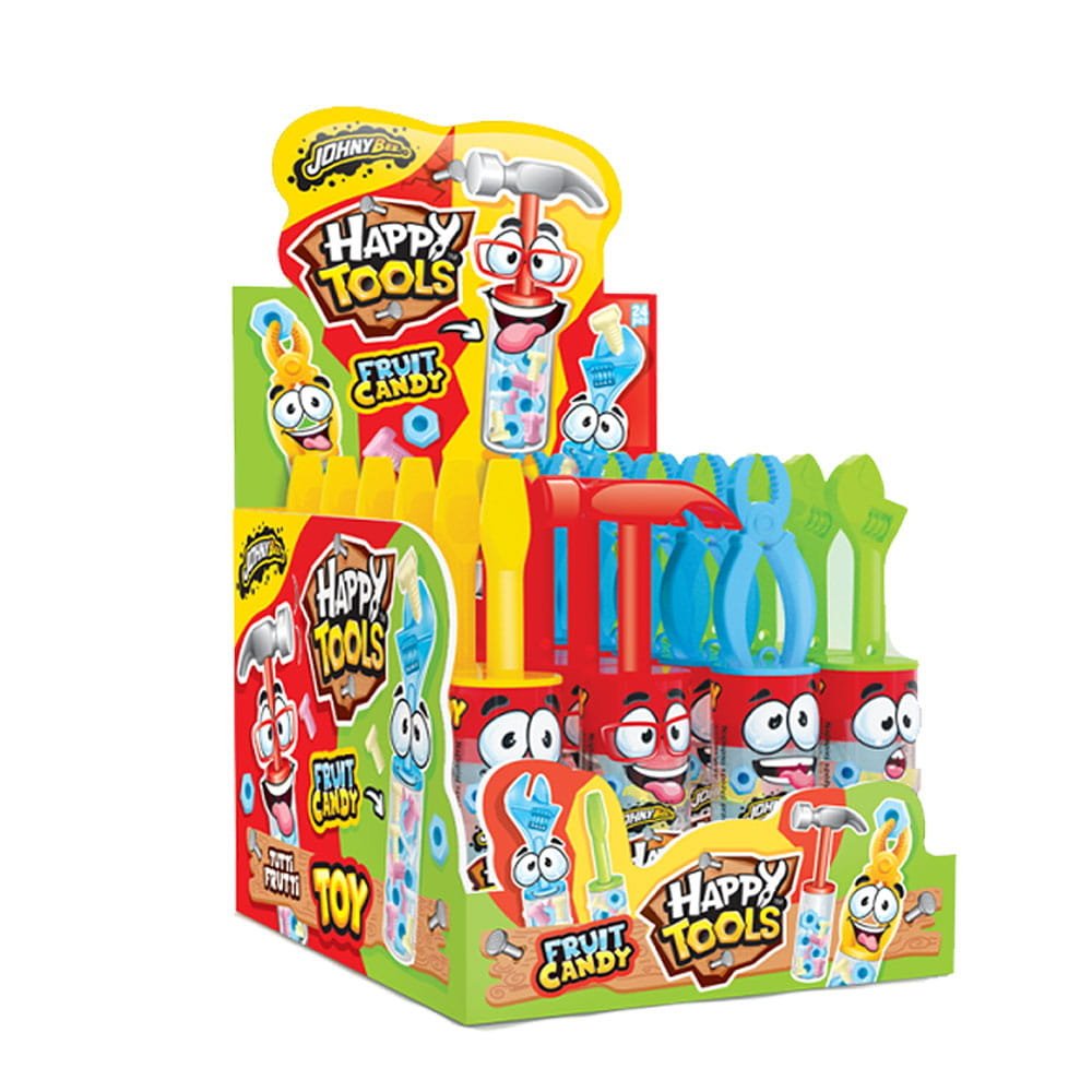 JOHNY BEE CUKIERKI PUDROWE HAPPY TOOLS (10G) 24SZT