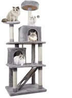 Drapaki dla kotów - Wielofunkcyjny drapak dla kotów 65x50x161cm z legowiskami i altanką - miniaturka - grafika 1