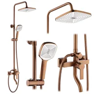 Zestawy prysznicowe - Rea Zestaw Natryskowy REA ARGUS MIEDŹ SZCZOTKOWANA - miniaturka - grafika 1