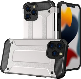 cofi1453® Hybrydowe etui ochronne Bumper Cover Etui na telefon komórkowy Wytrzymałe, antypoślizgowe etui kompatybilne z iPhone 13 Silver - Etui i futerały do telefonów - miniaturka - grafika 1