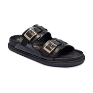 Klapki i japonki damskie - Birkenstock Skórzane klapki St Barths - miniaturka - grafika 1