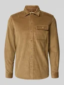 Koszule męskie - Koszula casualowa o kroju regular fit z kieszenią na piersi - miniaturka - grafika 1