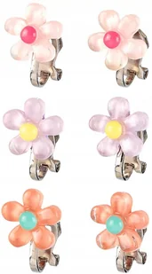 Klipsy na kolczyki Corina różowe kwiaty 3 pary Souza! - Biżuteria dla dzieci - miniaturka - grafika 1
