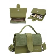 Torebki damskie - Elegancka Torebka Torba Damska Listonoszka LUIGISANTO HS24015 Green - miniaturka - grafika 1