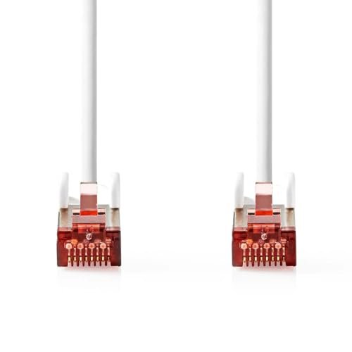 Nedis Kabel sieciowy CAT6 - wtyczka RJ45 - wtyczka RJ45 - S/FTP - 2,00 m - okrągły - LSZH - biały - etykieta