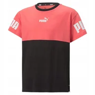 Koszulki dla dziewczynek - Y6731 T-shirt Puma Power Colorblock G koszulka dziewczęca BAWEŁNA 152 - miniaturka - grafika 1