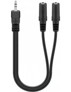 Wentronic Kabel audio wideo 0,2 m 3,5 MM Stereo St. > 2 X 3,5 MM Stereo kuppl. 1 szt. czarny 50464 - Kable - miniaturka - grafika 2