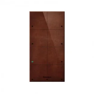 Grenton Panel dotykowy/ 8 pól dotykowych/ TF-Bus/ ciemny, wykonany z naturalnej skóry front - Akcesoria do monitoringu - miniaturka - grafika 1