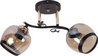Lampy sufitowe - Orano lampa sufitowa 2-punktowa czarna/złota LPX0209/2 - miniaturka - grafika 1
