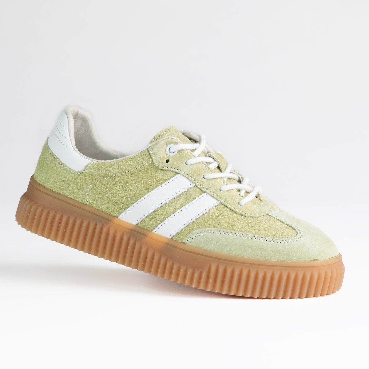 Sportowe damskie trampki skóra GOODIN GD-XF-199 platforma pistacja 41