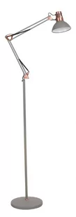 Rabalux Stojąca LAMPA podłogowa GARETH 4524 salonowa OPRAWA metalowa na wysięgniku loft miedź szara 4524 - Lampy stojące - miniaturka - grafika 1