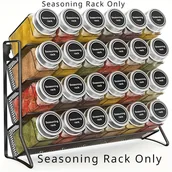 Inne - TEMU LDQ 4-poziomowy Metalowy Organizer na Przyprawy do Kuchennej Blaty - Wytrzymałe Wykończenie Szczotkowane, Kolorowy Projekt Oszczędzający - miniaturka - grafika 1