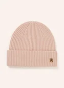 Czapki damskie - Tommy Hilfiger Kaszmirowa Czapka pink - TOMMY HILFIGER - miniaturka - grafika 1