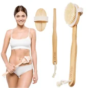 Masażery - Długa szczotka do masażu ciała i kąpieli 2w1 4FIZJO - miniaturka - grafika 1