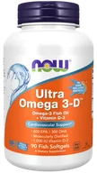 Witaminy i minerały - Now Foods FOODS Ultra Omega 3-D Omega-3 Fish Oil+Vitamin D3 90caps - miniaturka - grafika 1