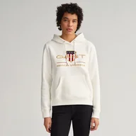 Bluzy damskie - Damska Bluza GANT ARCHIVE SHIELD SWEAT HOODIE 4204690.113 – Beżowy - miniaturka - grafika 1