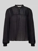 Bluzki damskie - Bluzka z długim rękawem o kroju relaxed fit z czystej wiskozy model ‘PELIA LIFE’ - miniaturka - grafika 1