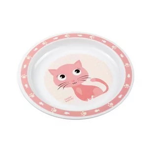 Canpol 4/411 Talerzyk Plastikowy Animals Różowy - Miseczki i talerzyki dla dzieci - miniaturka - grafika 1