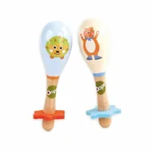 Instrumenty muzyczne dla dzieci - Oops, Drewniane Marakasy, Miś - miniaturka - grafika 1