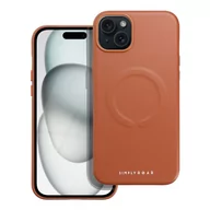 Etui i futerały do telefonów - Futerał Roar Leather Mag Case kompatybilny z MagSafe - do iPhone 15 Plus Brązowy - miniaturka - grafika 1