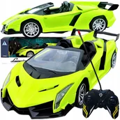 Samochody i pojazdy dla dzieci - Samochód Zdalnie Sterowany Rc Auto Podświetlenie Led Pilot Na Prezent - miniaturka - grafika 1