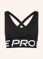 Biustonosze - Nike Biustonosz Sportowy Pro Indy Plunge schwarz - miniaturka - grafika 1