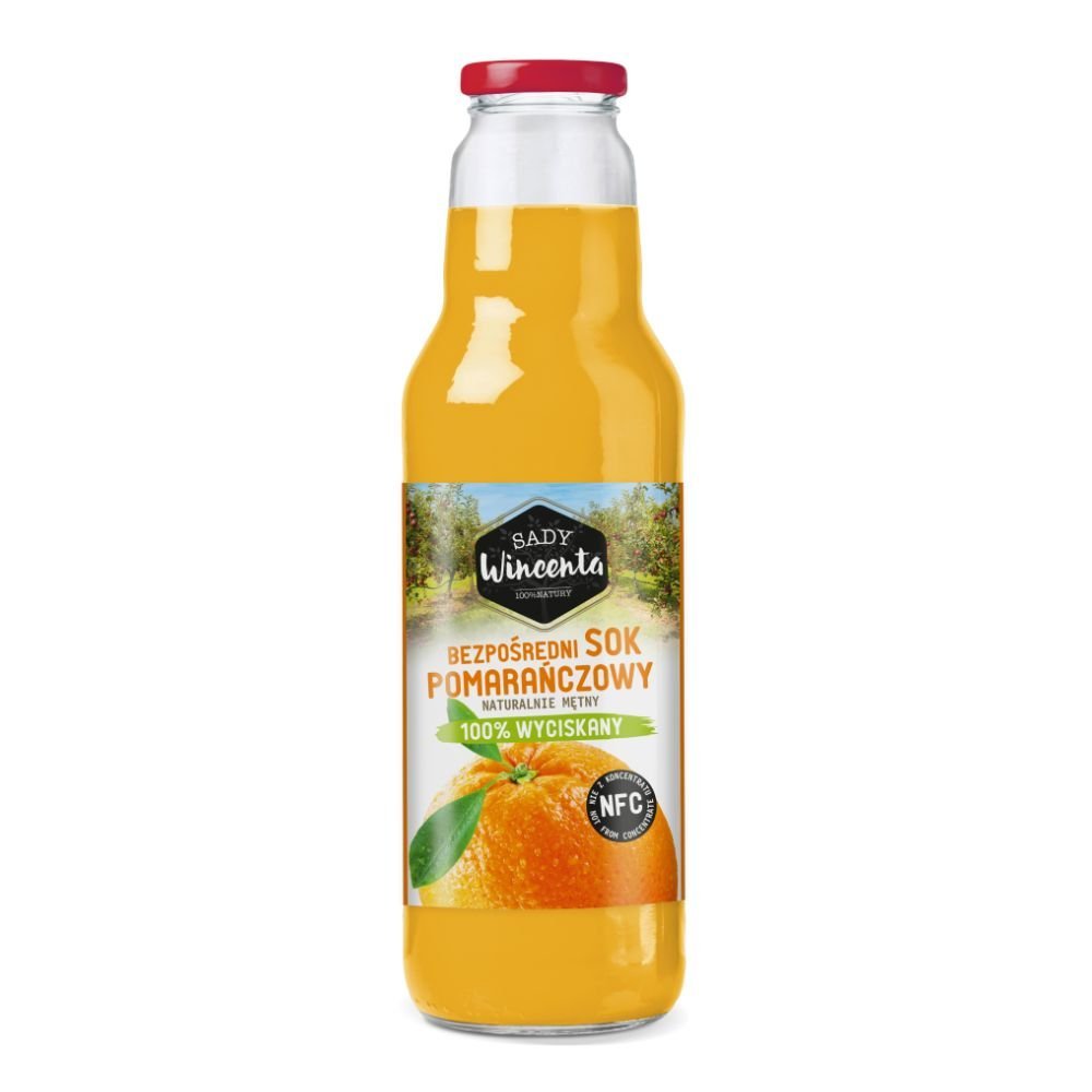 Sady Wincenta Sok pomarańczowy 100% wyciskany 750 ml