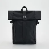 Plecaki - Reserved - Plecak z rolowanym zapięciem - Czarny - miniaturka - grafika 1