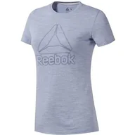 Koszulki i topy damskie - Koszulka treningowa damska Reebok TE Marble Logo Tee - miniaturka - grafika 1