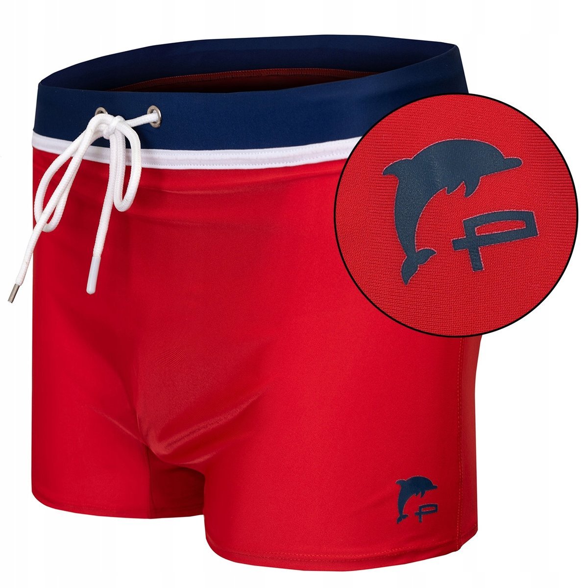 KĄPIELÓWKI Męskie Spodenki Szorty Bokserki na Basen CZERWONE XL Pako Jeans