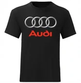 Koszulki męskie - KOSZULKA MĘSKA ŚMIESZNA T-SHIRT Z NADRUKIEM AUDI AUTO QUATTRO r. L 12 - miniaturka - grafika 1