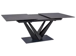 Stół Do Jadalni Sorento Ceramic 160(220)X90 Czarny Efekt Marmuru/Czarny Mat - Stoły - miniaturka - grafika 1