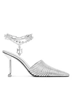 Klapki i japonki damskie - Naked Wolfe Klapki Chromed 00078 Srebrny - miniaturka - grafika 1