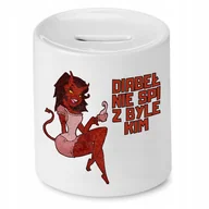 Skarbonki - SKARBONKA ŚMIESZNA ZABAWNA DIABEŁ NIE ŚPI z Nadrukiem ze Zdjęciem - miniaturka - grafika 1