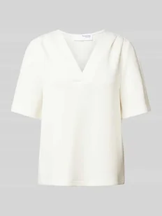 T-shirt z dekoltem w serek model ‘TENNY’ - Koszulki i topy damskie - miniaturka - grafika 1