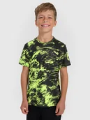 Koszulki dla chłopców - 4F T-shirt sportowy szybkoschnący chłopięcy - multikolor 158/164 (12-14 lat) - miniaturka - grafika 1