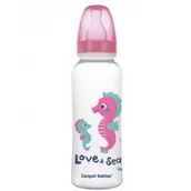 Butelki dla niemowląt - Canpol babies Canpol Butelka 250ml LOVE&SEA : Kolor - Różowy 59/400 - miniaturka - grafika 1